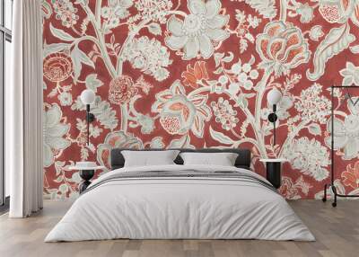 Seamless traditional Indian motif pattern  Wall mural