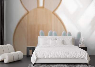 easter bunny with eggs Wall mural