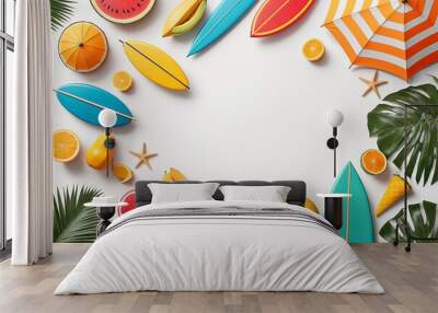 Happy Summer Background Wall mural