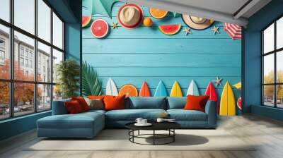 Happy Summer Background Wall mural