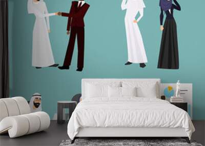 Arab Business People Meeting Wall mural