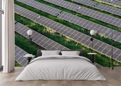 solar energy plant in rural area Wall mural