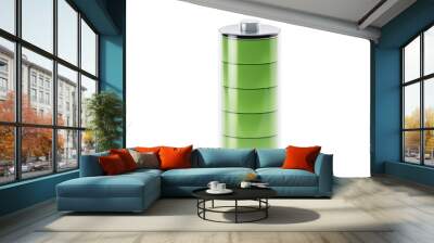 3D green battery with new energy concept, 3d rendering. Wall mural