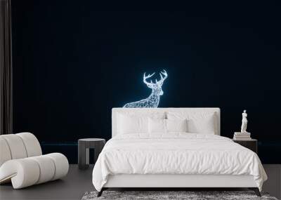 3d rendering, deer with lines Wall mural