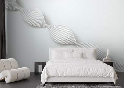 3d rendering, the spiral DNA consist of lines. Wall mural