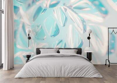 Abstract glass geometry background, 3d rendering. Wall mural