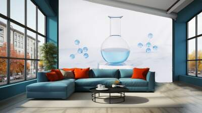 chemical equipments and liquid, 3d rendering. Wall mural