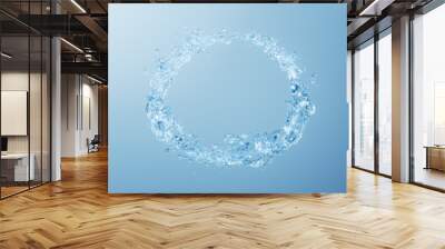 Flowing water liquid background, 3d rendering. Wall mural