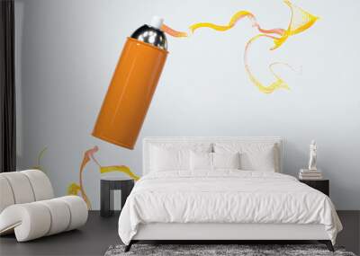 Splashing powder particles coming from the spray can, 3d rendering. Wall mural