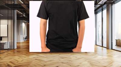 Black t-shirt template Wall mural