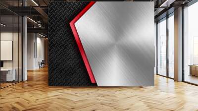 Modern metal framing background template Wall mural