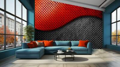 Modern metal framing background template Wall mural