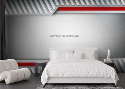 silver metallic background template with copy space
 Wall mural