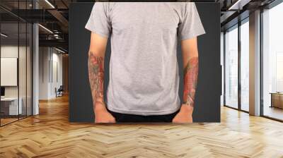 t-shirt template Wall mural