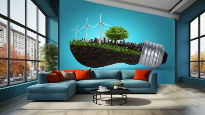 Idea ,light bulb Wall mural