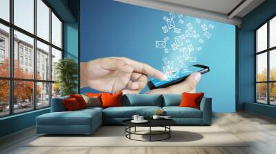 touch screen mobile phone Wall mural