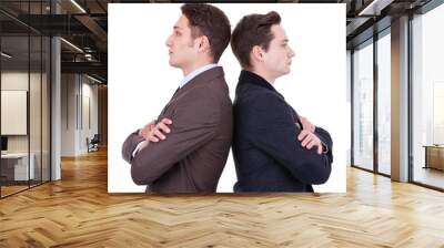 back to back businessmen Wall mural