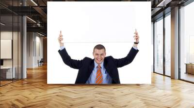 man with banner Wall mural