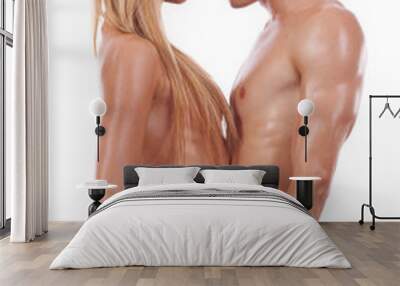 sexy couple holding hands Wall mural