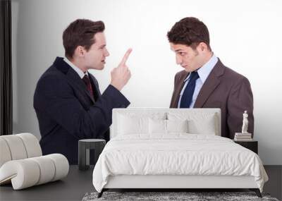 two young businessmen arguing Wall mural