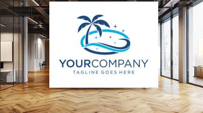 Beach logo design concept on white background	 Wall mural