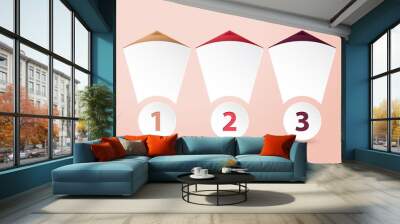 infographic elements with numbers Wall mural