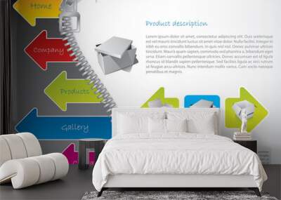 Website template for product presentation Wall mural