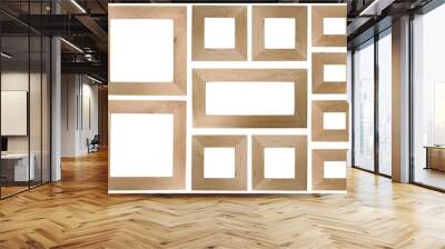 Blank wooden frames for photos Wall mural