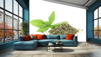 fresh and dry basil Wall mural