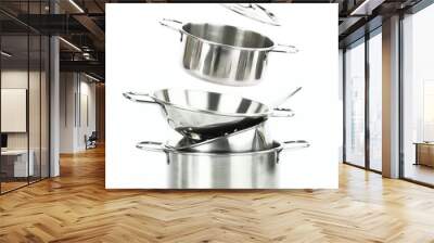 Group of stainless steel kitchenware Wall mural