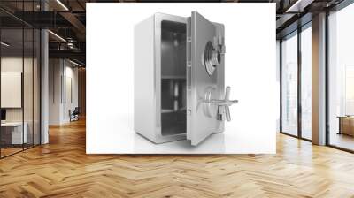 Security steel empty safe isolated on white Wall mural