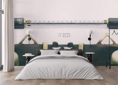 Web word in capital letters on white sheet Wall mural