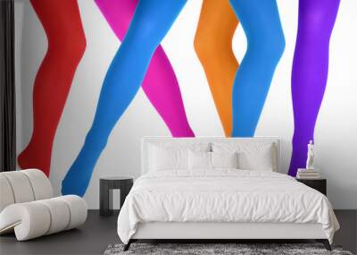 Women's legs in colorful tights Wall mural