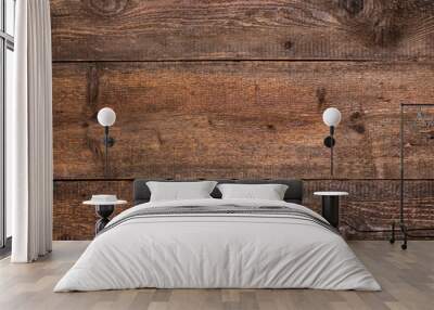 Rustic brown wood background Wall mural