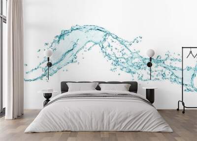 Beautiful splash of water on a white background Wall mural