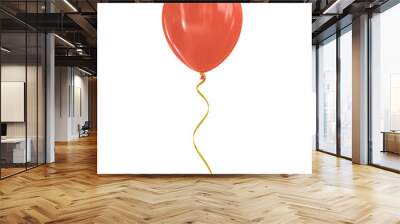 red happy air flying ball isolated on white Wall mural