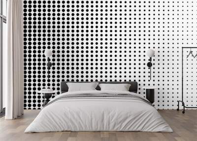 Dot pattern seamless background. Polka dot pattern template Monochrome dotted texture vector modern dots comic Wall mural