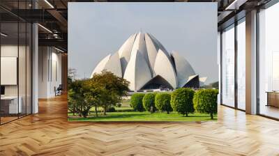 Lotus Temple Delhi India Wall mural