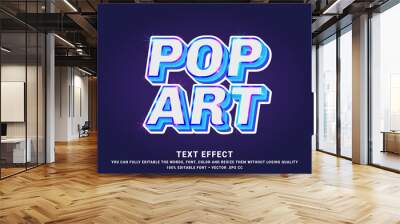 Modern pop art 3d text effect Wall mural