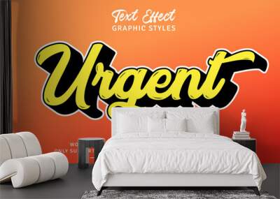 Urgent 3d text style effect Wall mural