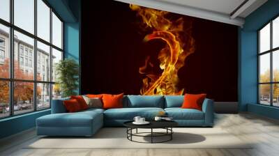 Feuertext Effekt Nummer 2 Wall mural