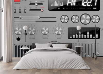 User Interface Radio silver Wall mural