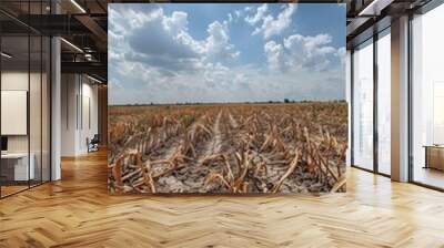 A failing agricultural sector due to climate change effects Wall mural