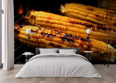 Grilled corn on the cob. Wall mural