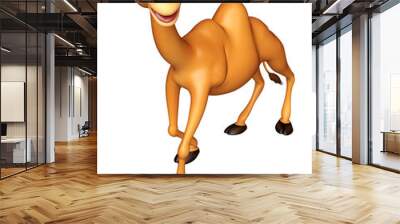 cute Camel funny cartoon character Wall mural