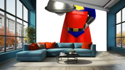 Superhero with Cloche Wall mural