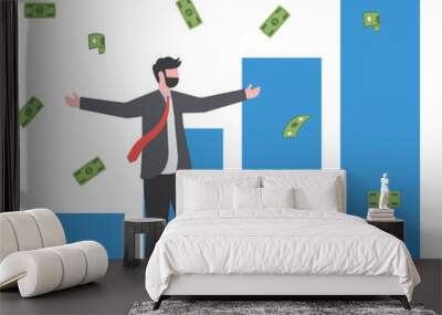 businessman making money with their investments and their earnings

 Wall mural