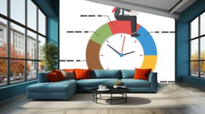 Time management, project plan schedule, deadline or work efficiency, urgency or strategy to finish work in time, productivity or appointment concept, 

 Wall mural