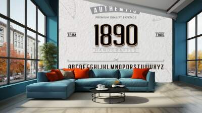 1890 typeface. For labels and different type designs Wall mural