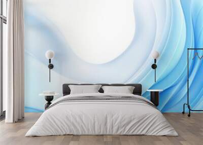 abstract blue background with smooth lines in it. Vector illustration.   Wall mural